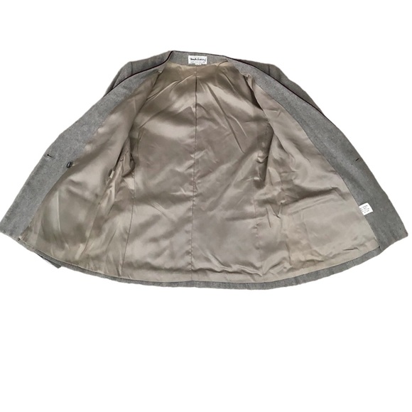 Diane Von Furstenberg Vintage Gray Wool Blend Blazer Size 10 - Picture 5 of 13